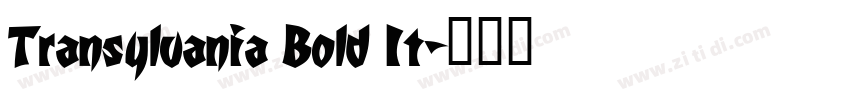 Transylvania Bold It字体转换